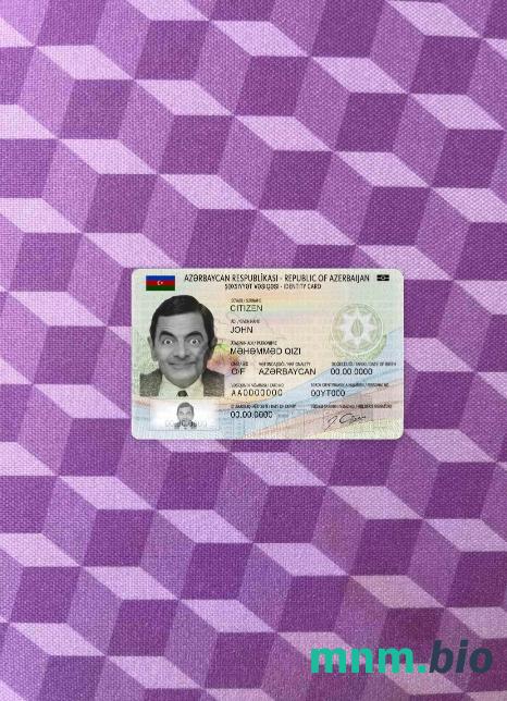 Azerbejdżan ID fotowygląd skan i fotorealistyczny snapshot, 2 w 1